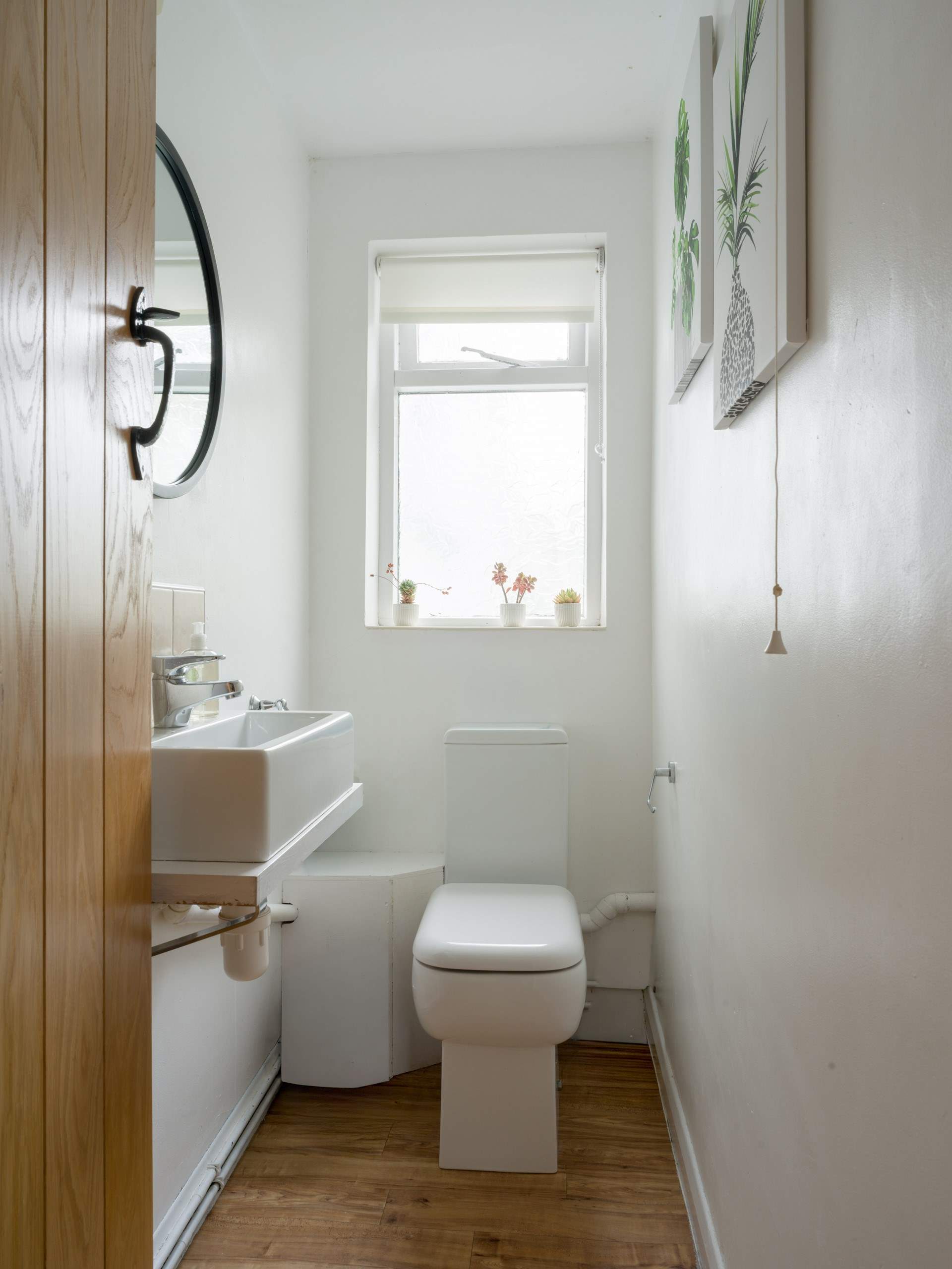 There's a handy cloakroom on the first floor.