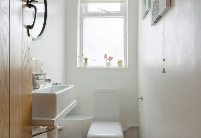 There's a handy cloakroom on the first floor.