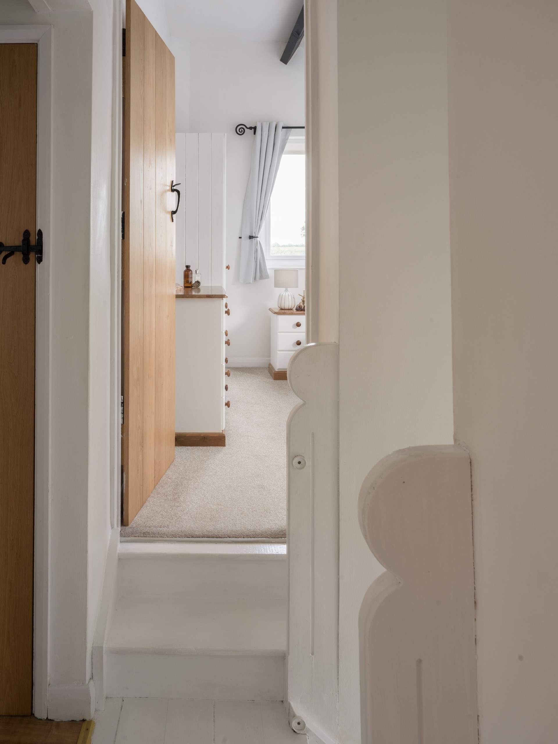 Head across to the first floor twin room.