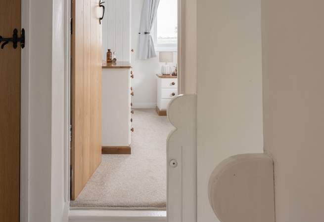 Head across to the first floor twin room.