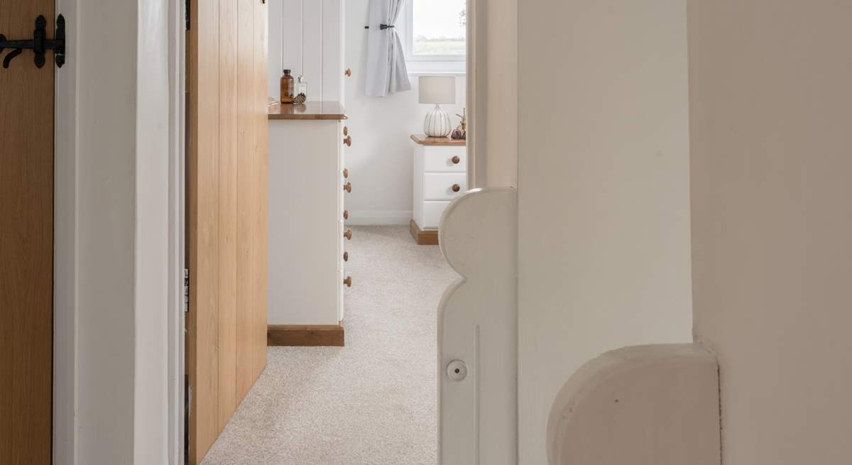 Head across to the first floor twin room.