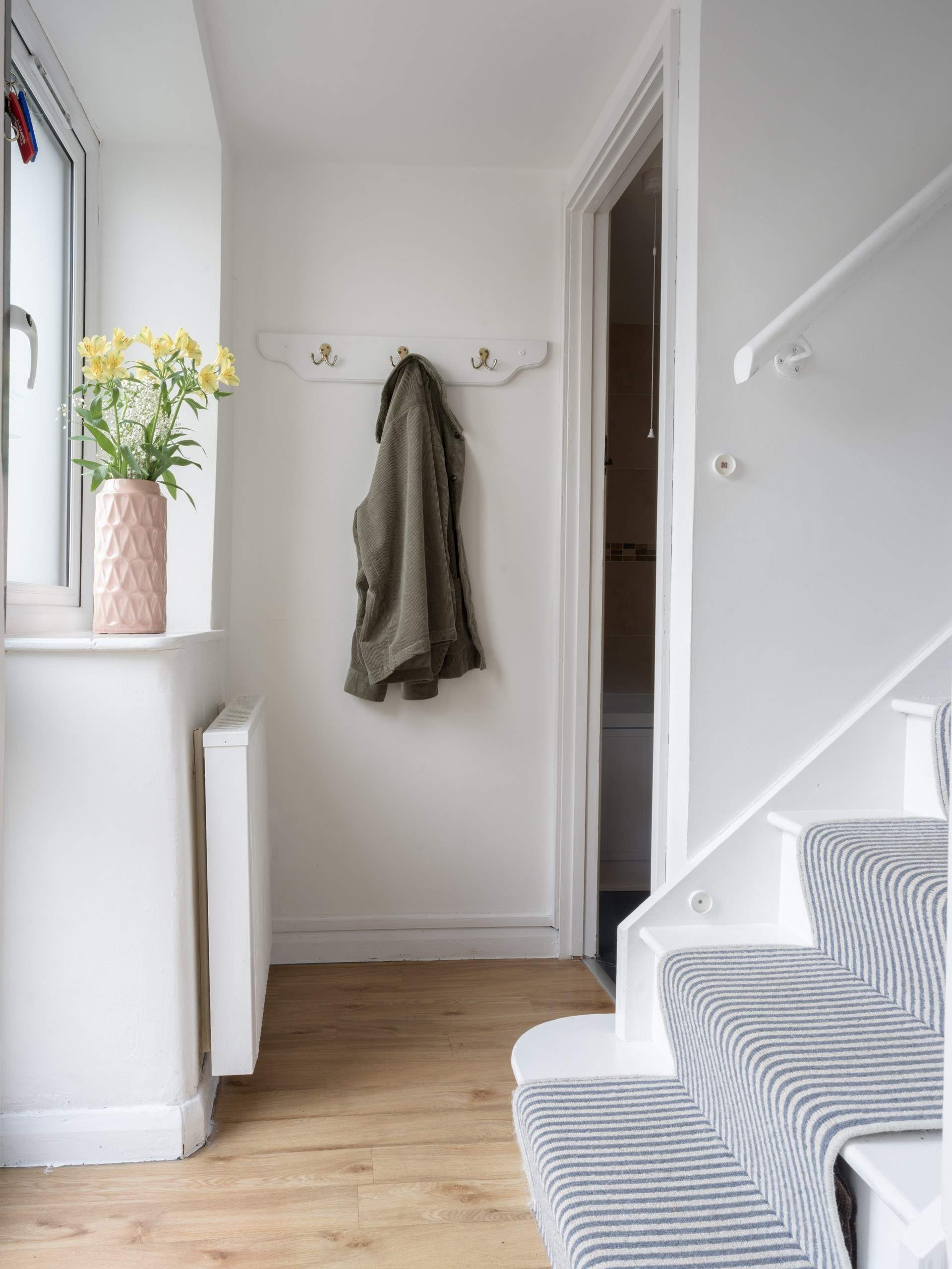 Upstairs you'll find the living areas and the other two bedrooms.