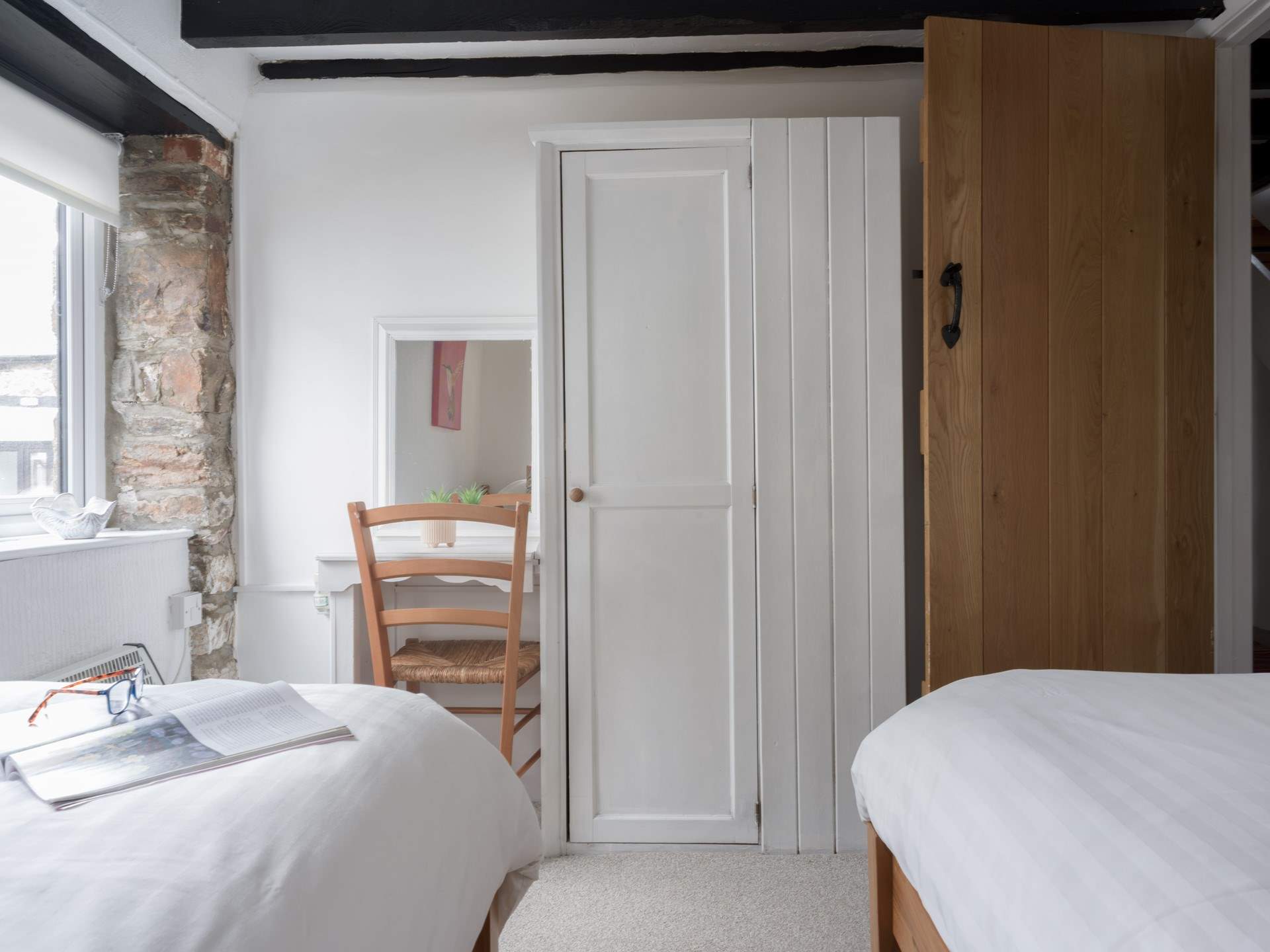 The cute dressing table is the perfect spot to get ready for the day ahead.