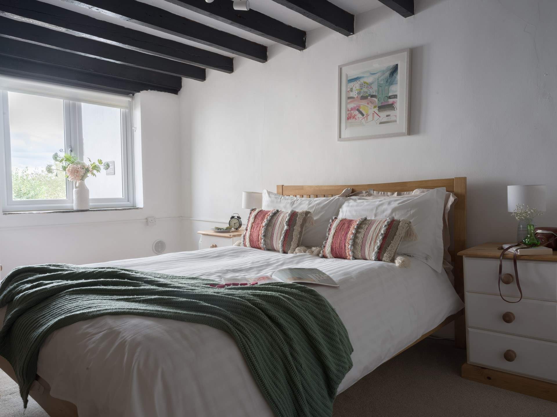 After a busy day exploring you'll be ready to snuggle down in this comfy double bed in bedroom 1.