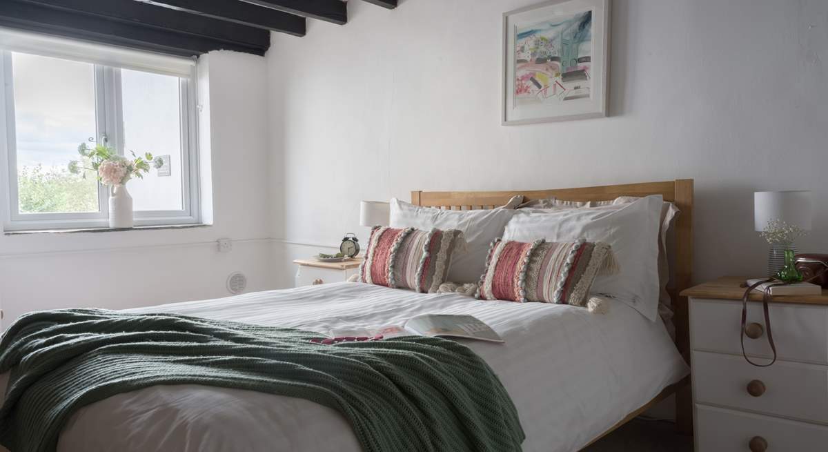 After a busy day exploring you'll be ready to snuggle down in this comfy double bed in bedroom 1.