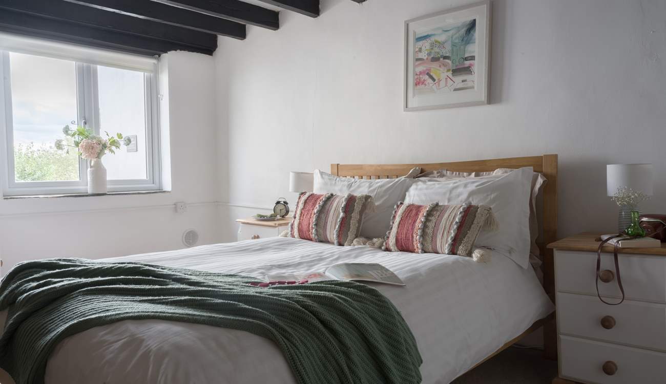 After a busy day exploring you'll be ready to snuggle down in this comfy double bed in bedroom 1.