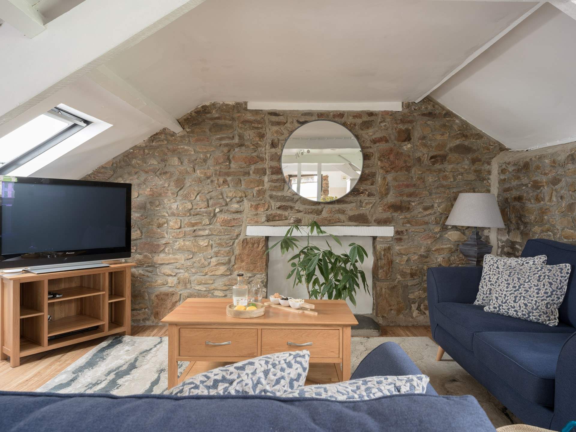 Gull Cottage has an upside down layout providing a sociable open plan living area.