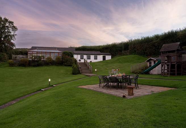 Follow the path and head up to the pool and games-room.