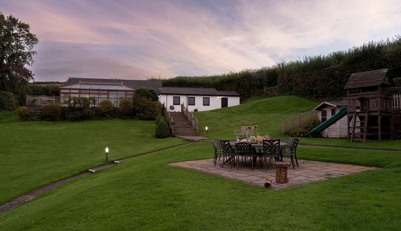 Follow the path and head up to the pool and games-room.