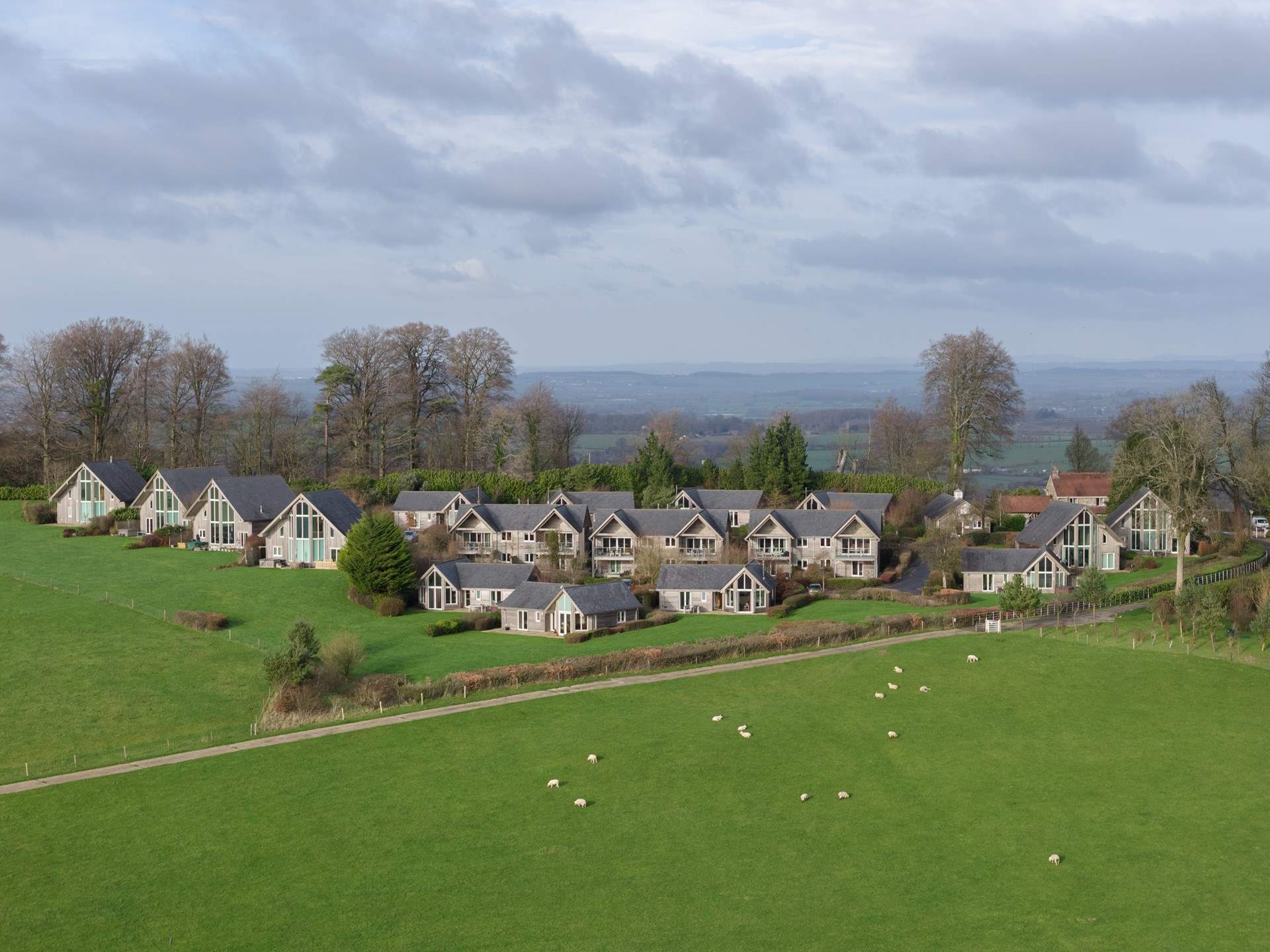 As you step outside the lodge you will find yourself in a stunning rural landscape. As part of the Swandown estate you also have access to the indoor swimming pool complex which sits just behind the lodges.