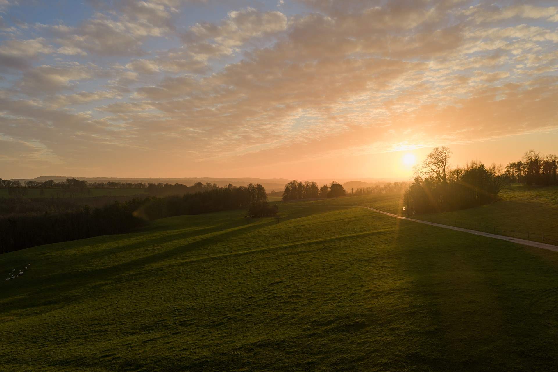 Sunsets on tap from the patio.