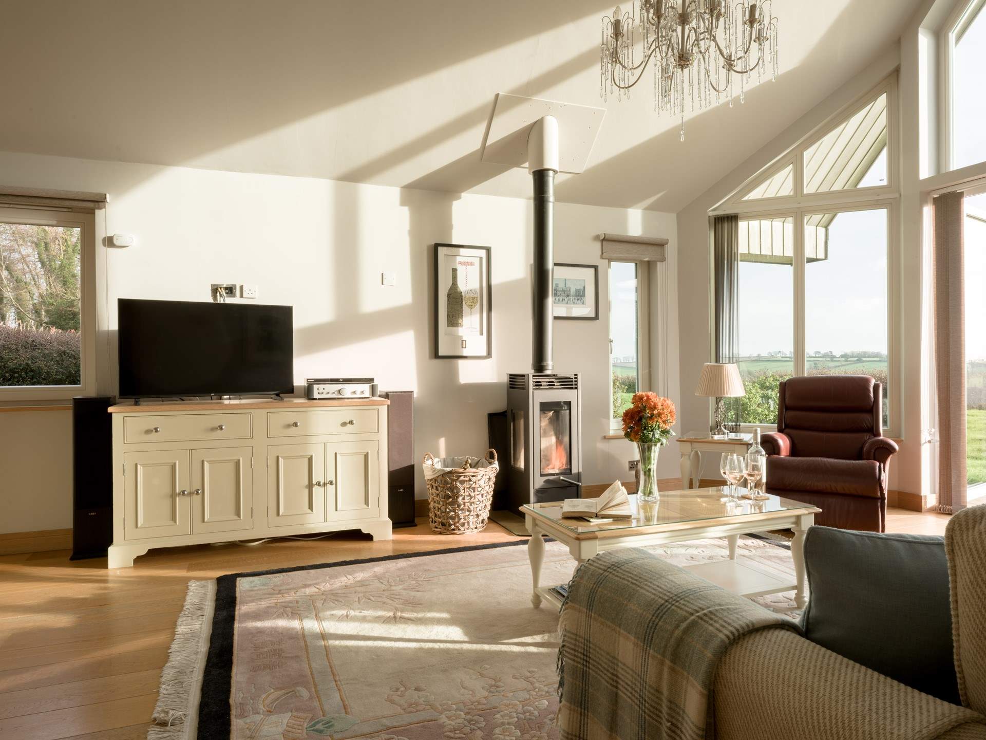 Sit and gaze at the panoramic views or just cosy up in front of the fire.