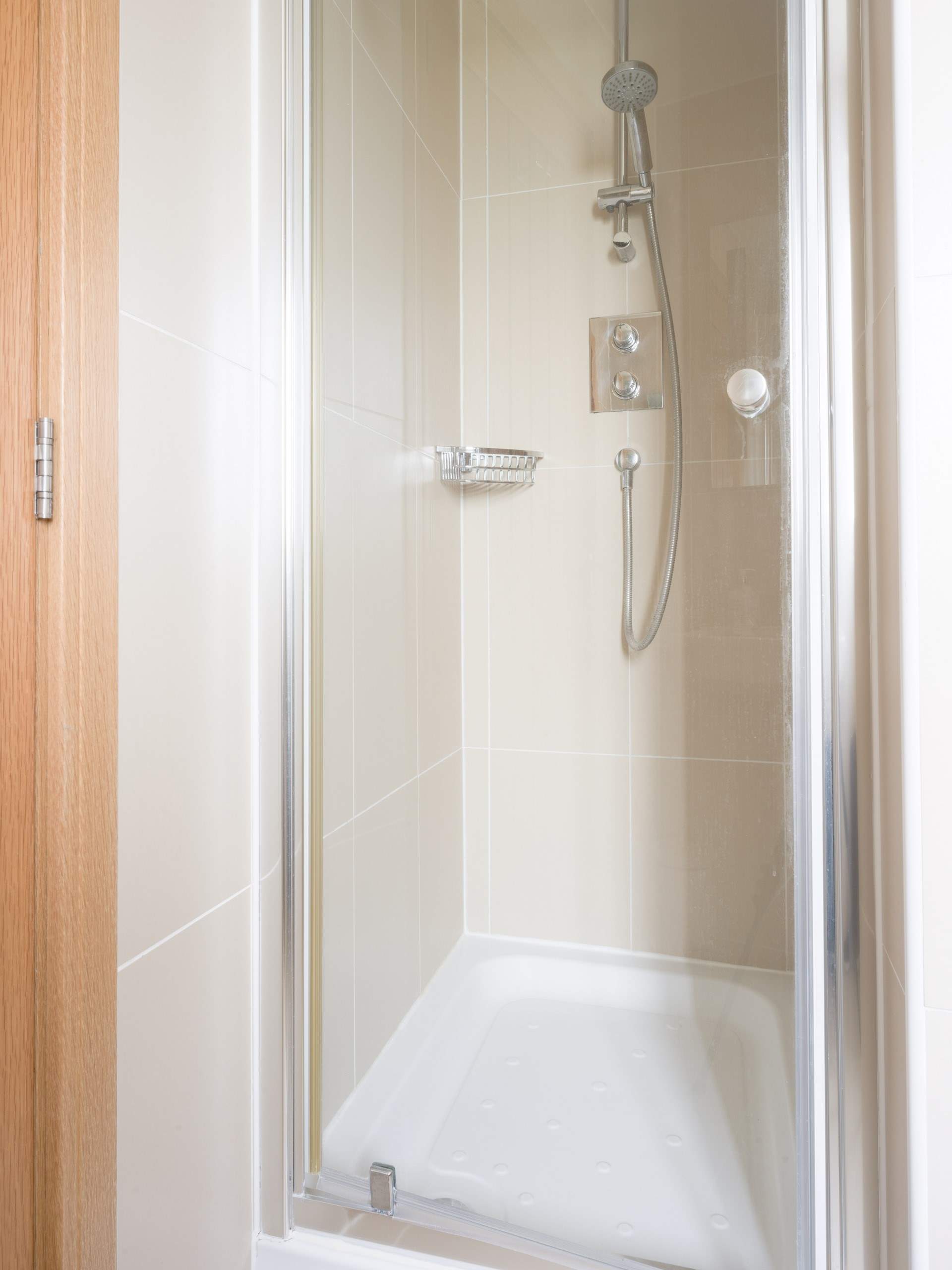 And features an enclosed shower to wash away any exertions of the day.