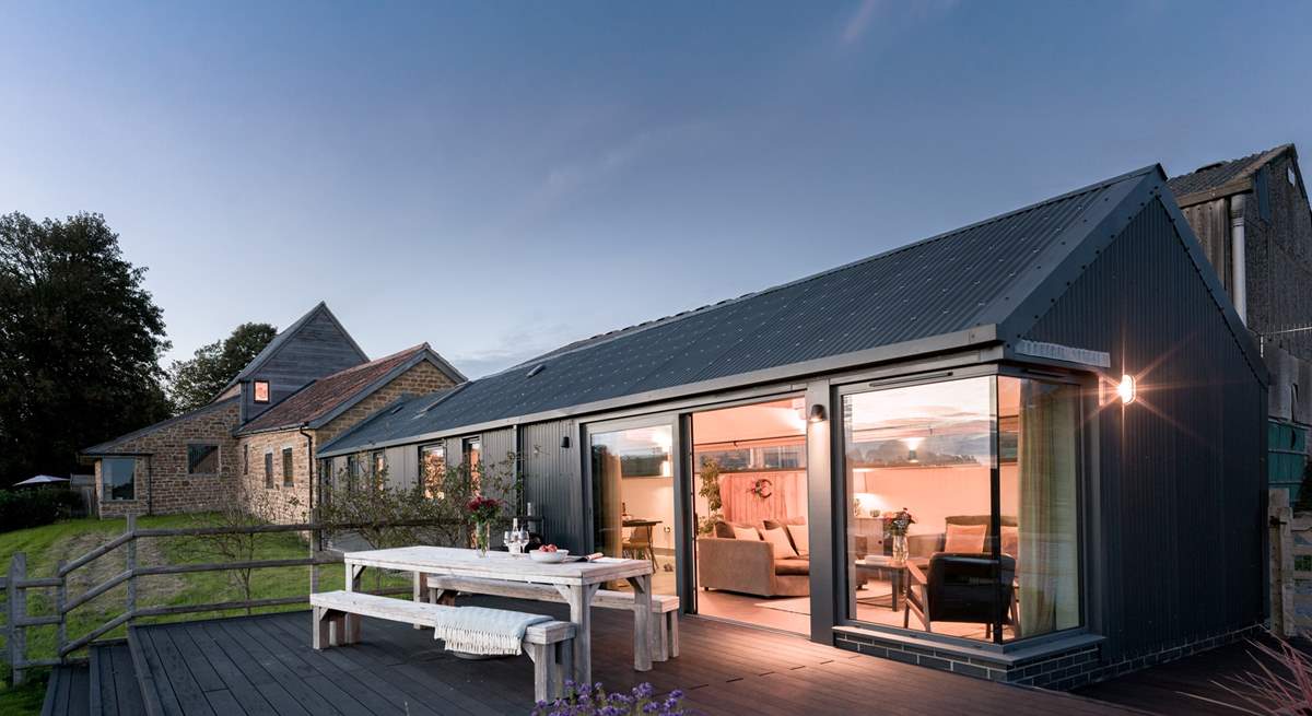 As evening falls the indoor-outdoor living comes into its own.