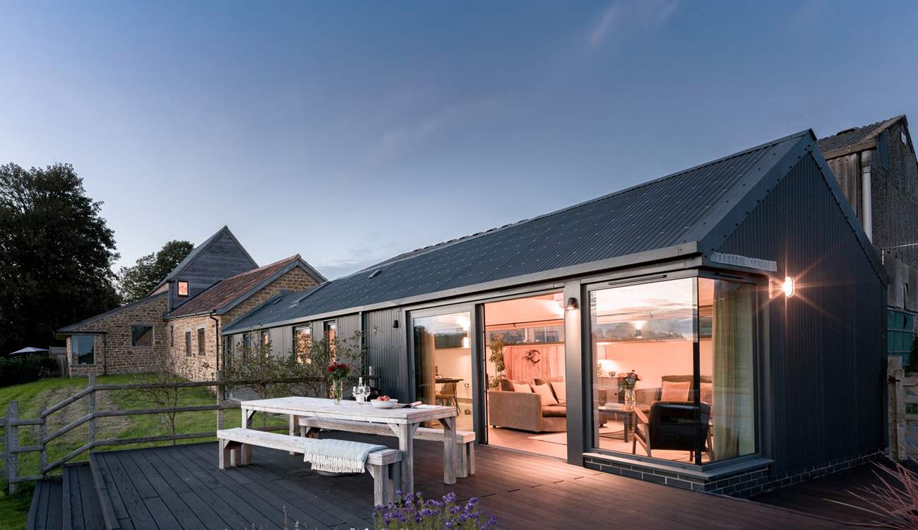 As evening falls the indoor-outdoor living comes into its own.