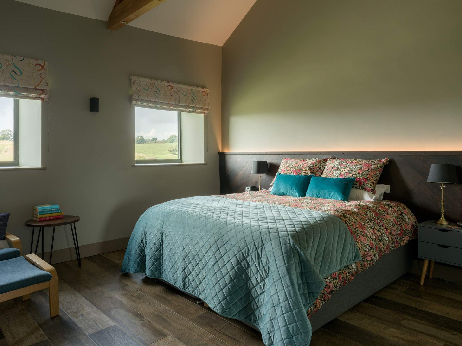 Both bedrooms are large, calm and carefully curated to create the perfect sleeping experience. The super-king bed can be split into two large singles.