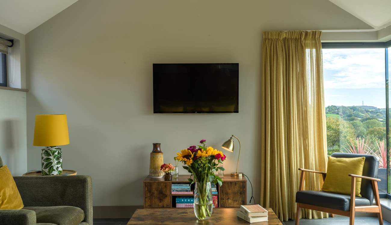 The living area has been carefully styled to create a cosy social space.