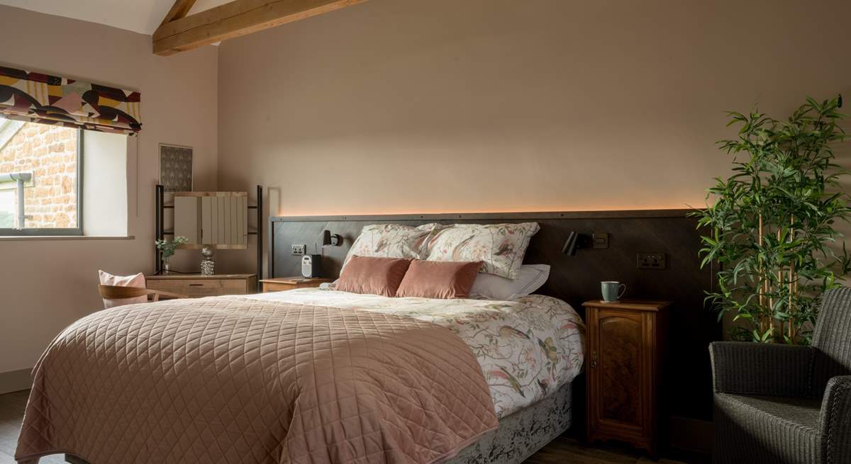 The primary bedroom is serene with a super-king size bed (can be split into two twins) and luxurious linen.
