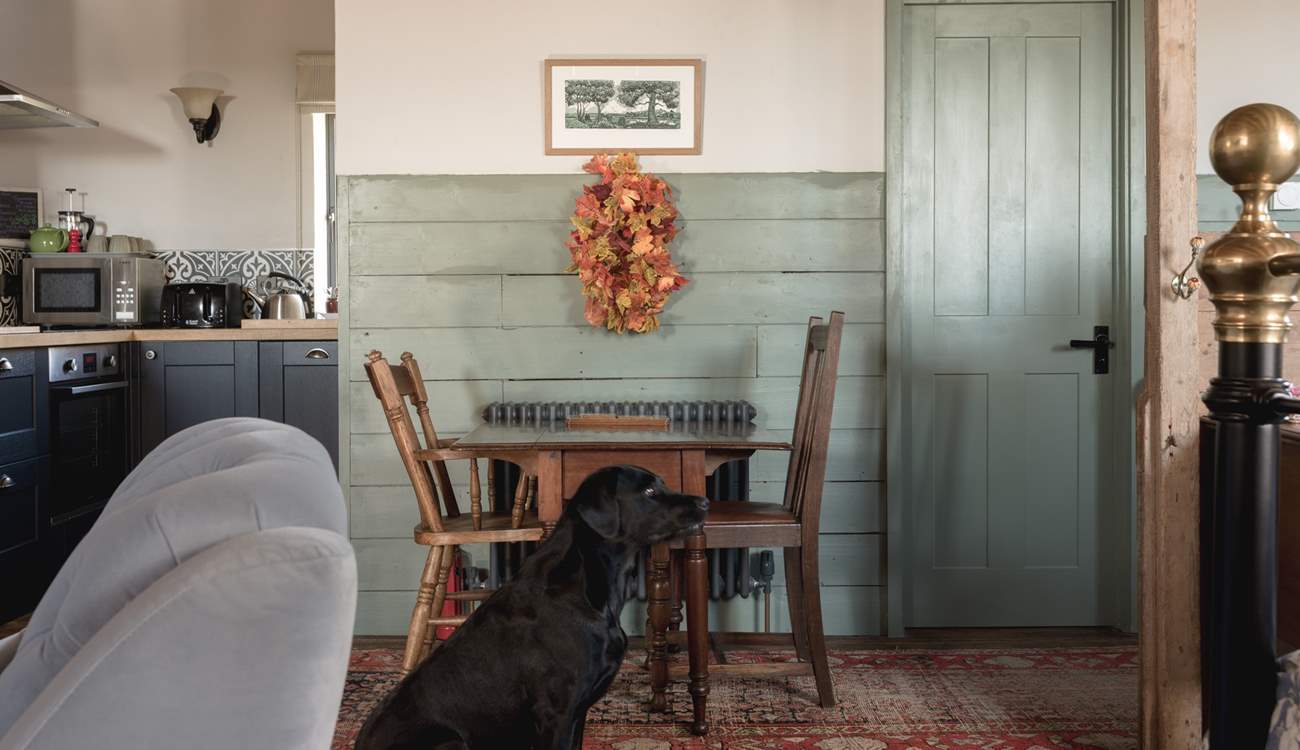 An interior design dream, Loaf At The Granary is a spacious studio for couples and your four-legged friends. Once a granary, it is now a sumptuous rural escape.