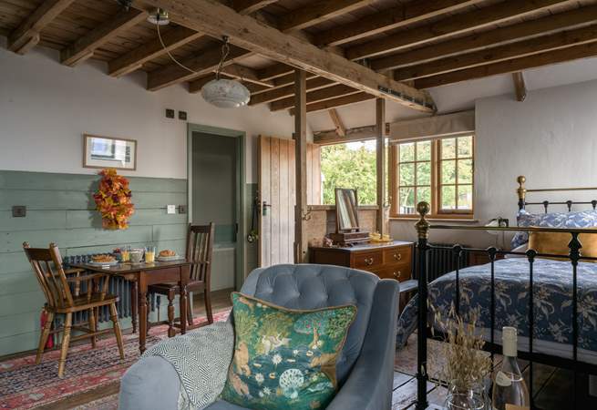 Leave the door open and let the light and sounds of the countryside pour in.