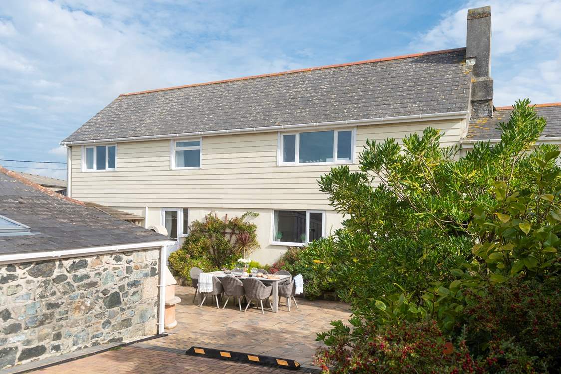 Looking towards Trewenna Cottage from your private allocated parking area.