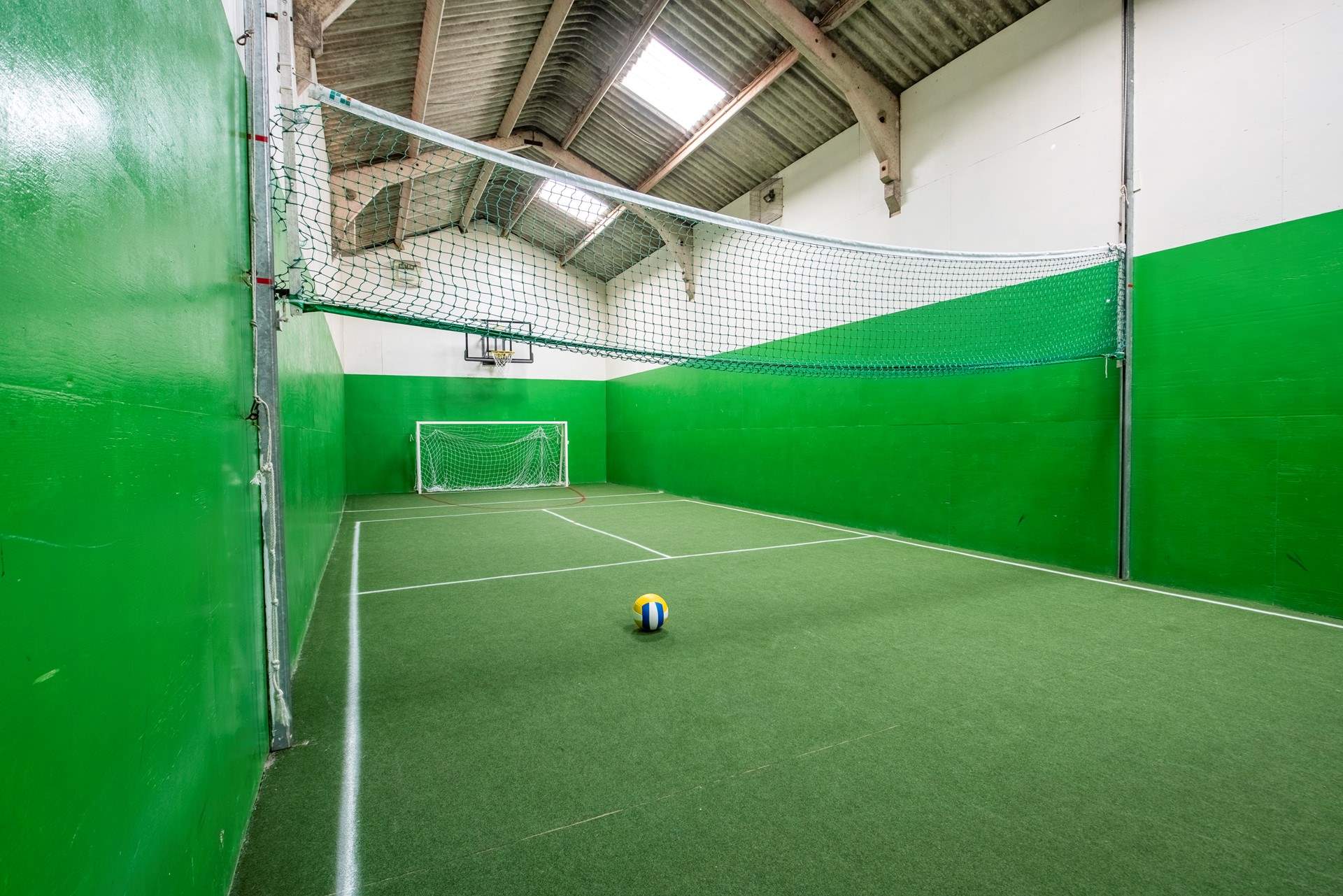 The indoor games hall for basketball, football and volleyball!