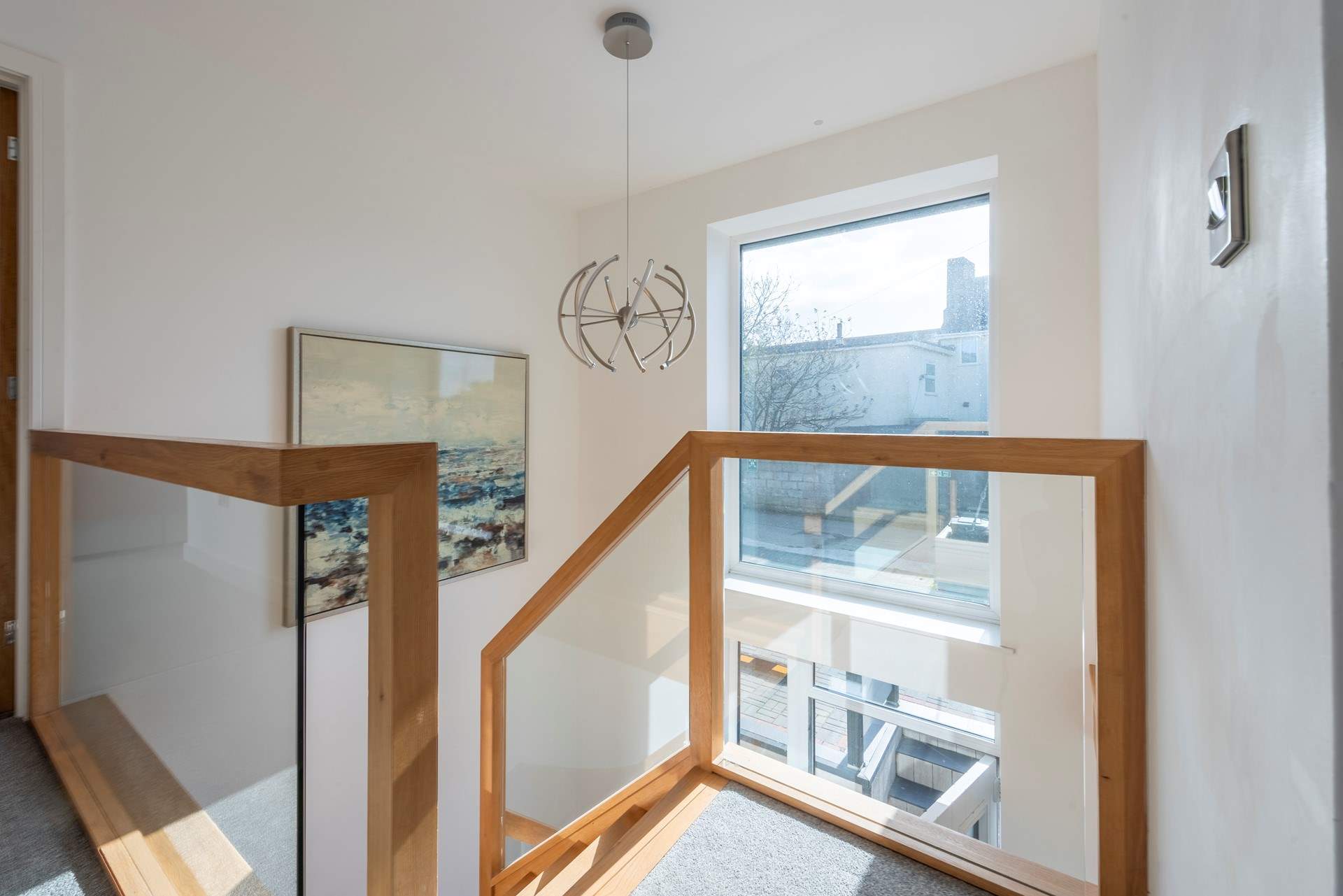 Natural light pours in through this large window.