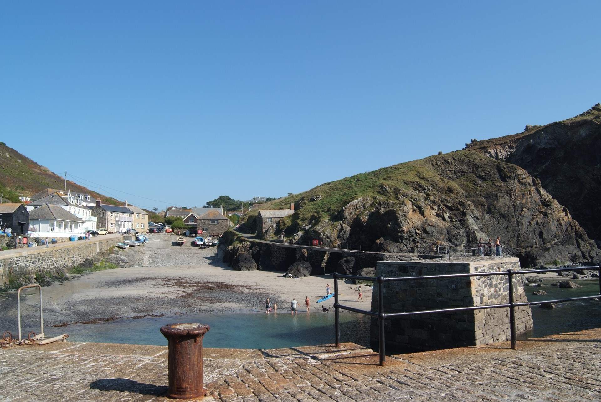 Pretty and historic Mullion Harbour, built in the the 1890s. 