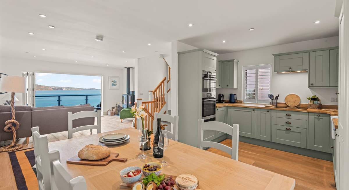 The open plan design of the first floor living areas makes cooking, dining and relaxing a very sociable event. 