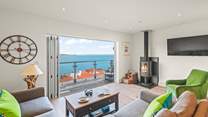 The living-room offers the most stunning views out to sea and beyond.