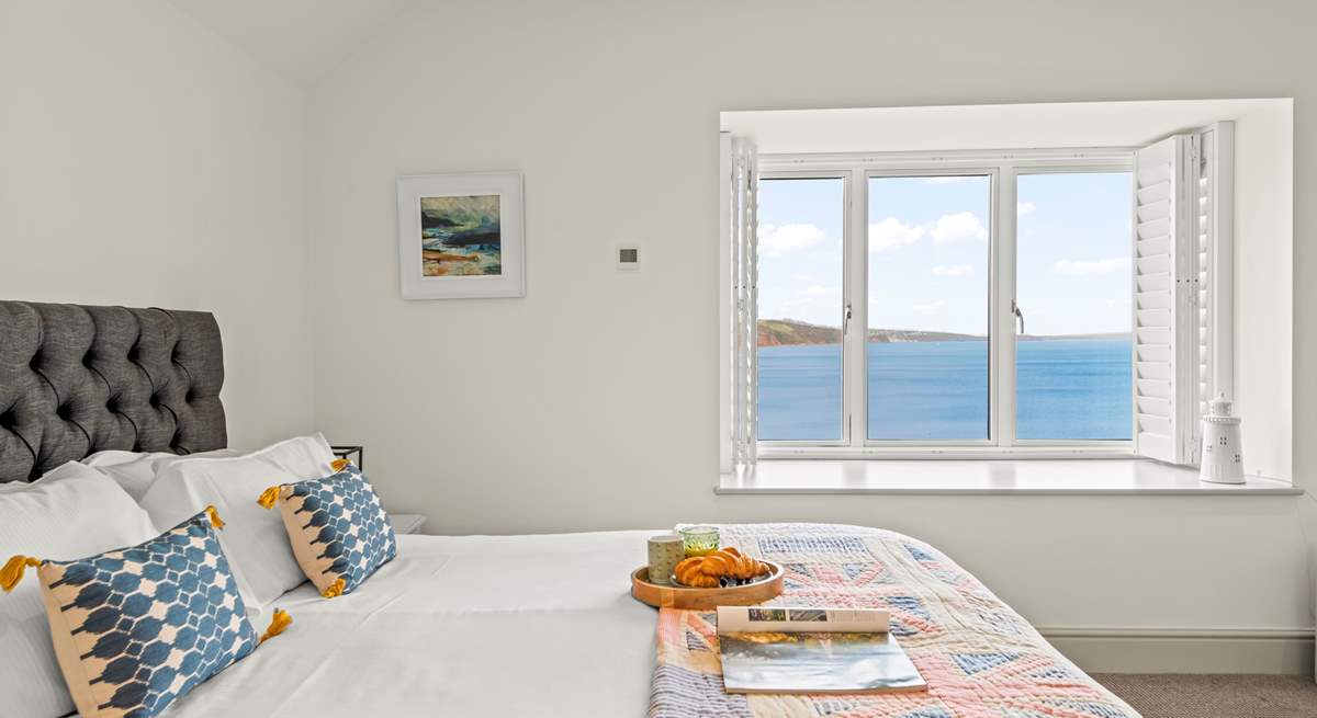 One of the glorious bedrooms. What a view to wake up to.