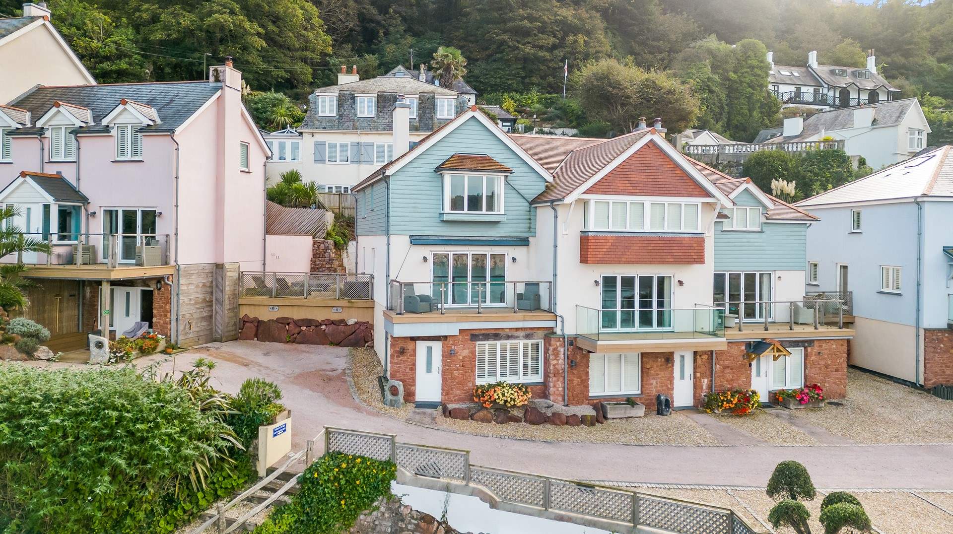 Such a pretty collection of properties, all in the perfect spot looking out to sea. Your parking is directly in front of the cottage in the allocated bay and then a space to the left hand side of the cottage as you look at it.
