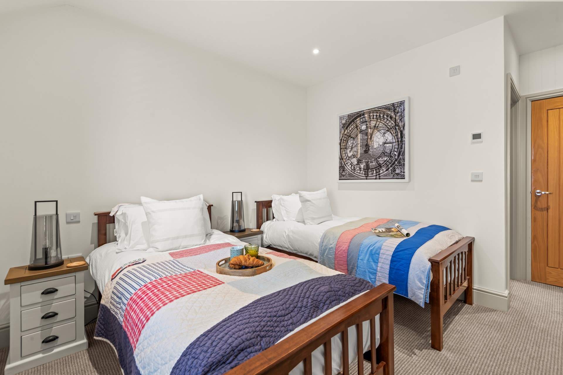 Bedroom 3 is home to these very cute, yet robust twin beds.