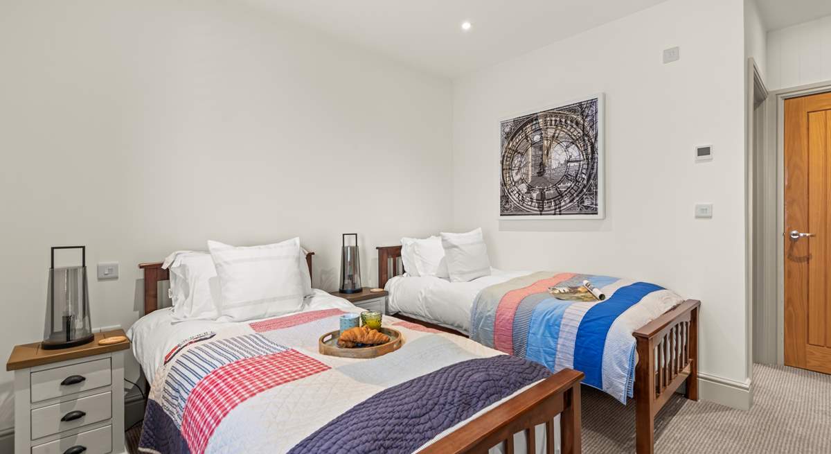 Bedroom 3 is home to these very cute, yet robust, twin beds.