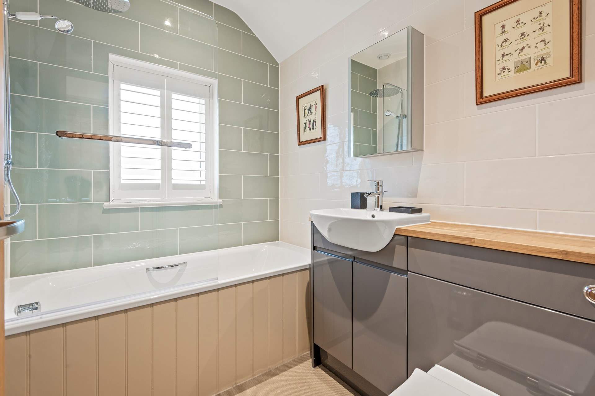 Bedroom 3 is treated to an en suite bathroom.