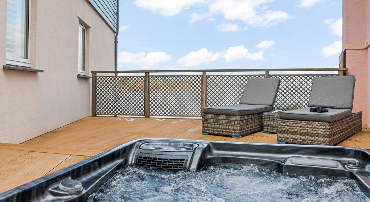 If the views and location aren't enough, you even have a bubbling hot tub to enjoy.