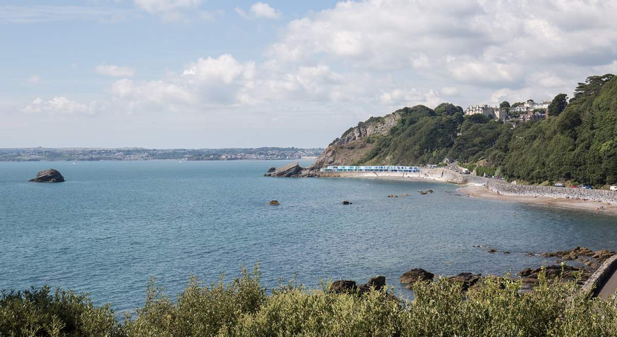 The blue flag beach at Meadfoot. One of the many stunning beaches and coves which can be enjoyed along this glorious coastline.