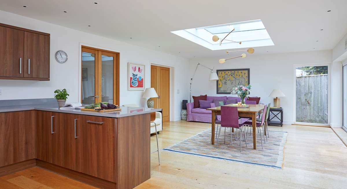 There is lots of natural light in this airy open space.