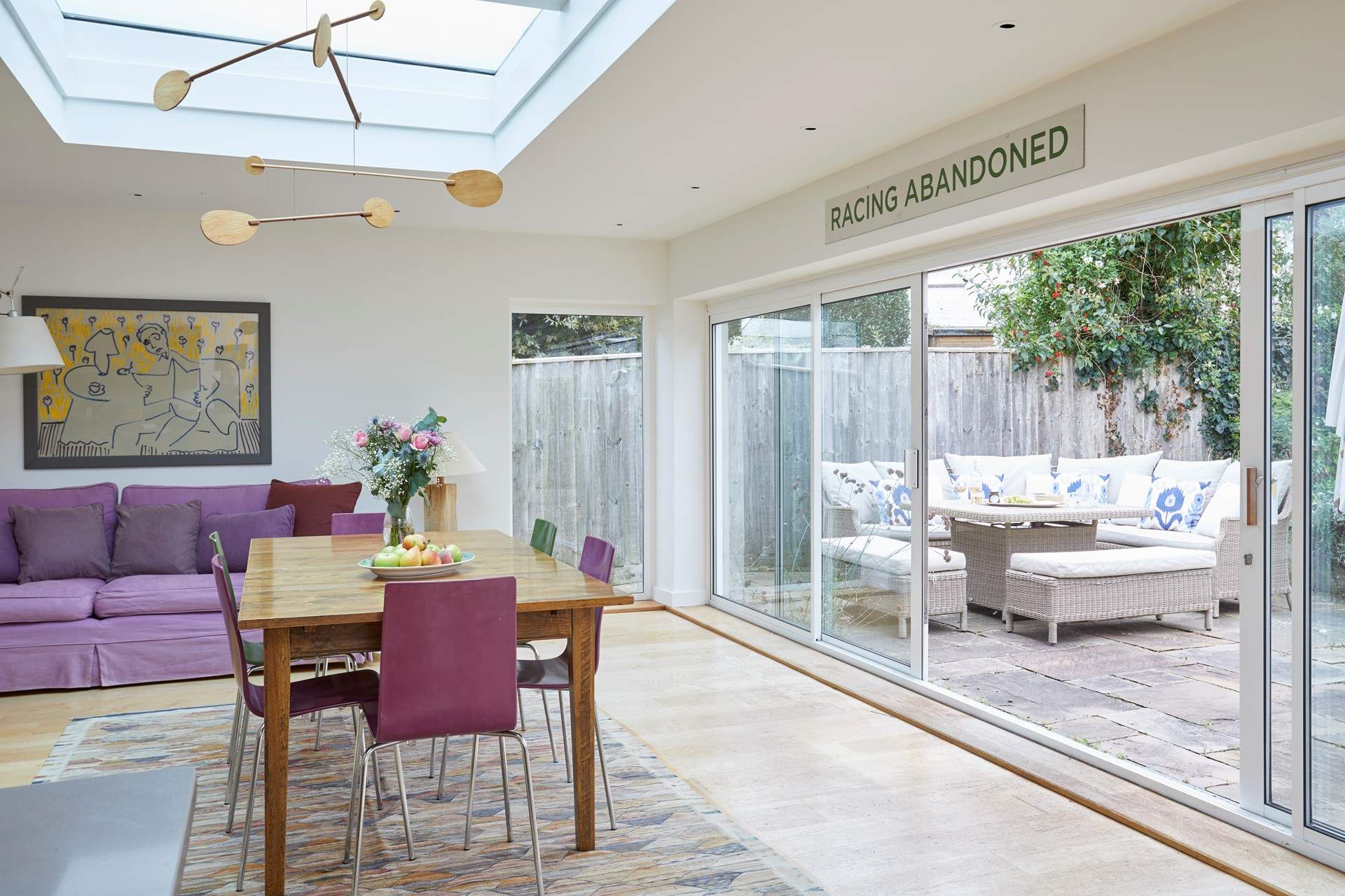 Open the large patio doors and let in a cool breeze on summer evenings.
