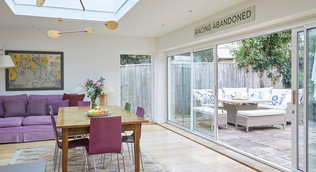 Open the large patio doors and let in a cool breeze on summer evenings.