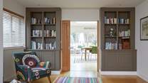 This chic sitting-room opens up into the dining-area, making this a good spot if you are in need of some peace and quiet.