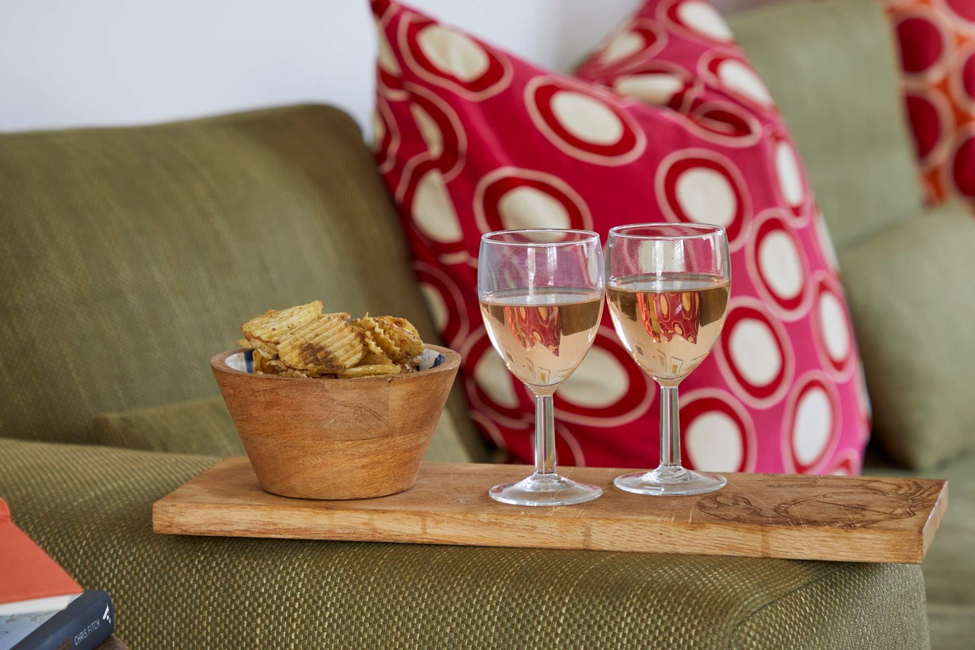 Sit back and relax in the evening, with a chilled glass of wine.
