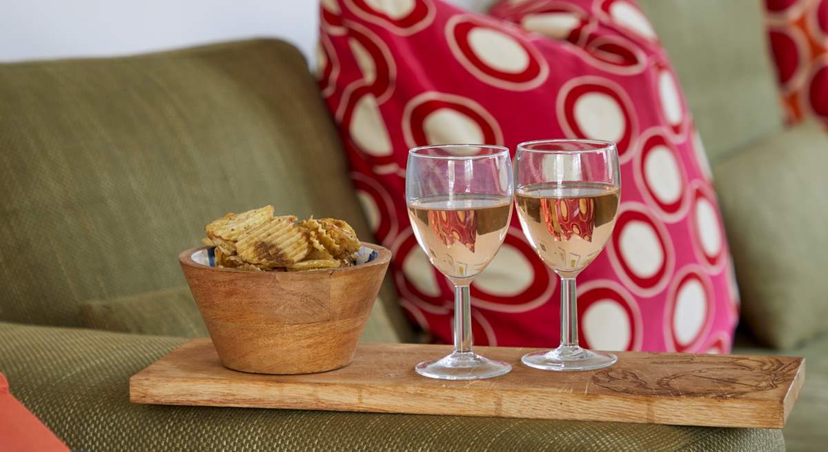 Sit back and relax in the evening, with a chilled glass of wine.