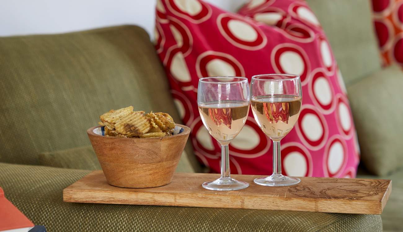 Sit back and relax in the evening, with a chilled glass of wine.