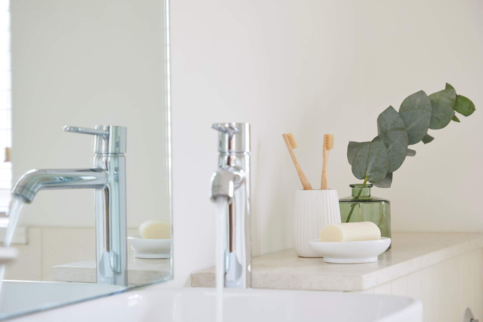 Have a long soak or a refreshing shower ready to start the day.