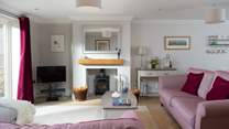 The sofas are large and comfy, perfect for relaxing.