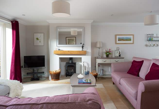 The sofas are large and comfy, perfect for relaxing.