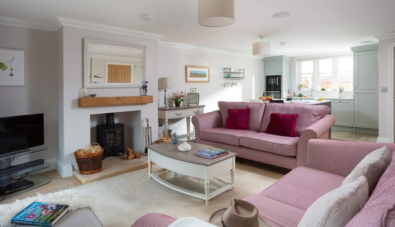 Light the wood-burner and you will be cosy at any time of year. 