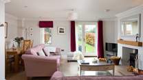 Contemporary furnishings oozing comfort.