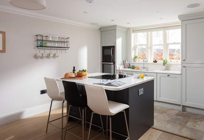 Take a front row view of the chef's activities. 